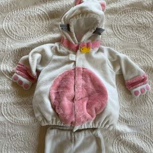 Old Navy White and Pink Cat Baby Halloween Costume